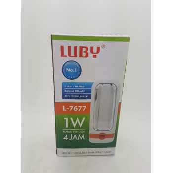 Senter + Lampu LUBY L-7677 Emergency Led Darurat Lamp