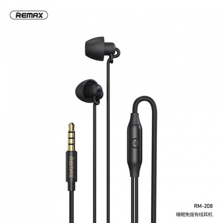 Jual REMAX RM-208 - Hands-free Sleep Silicone Wired 3.5mm Stereo