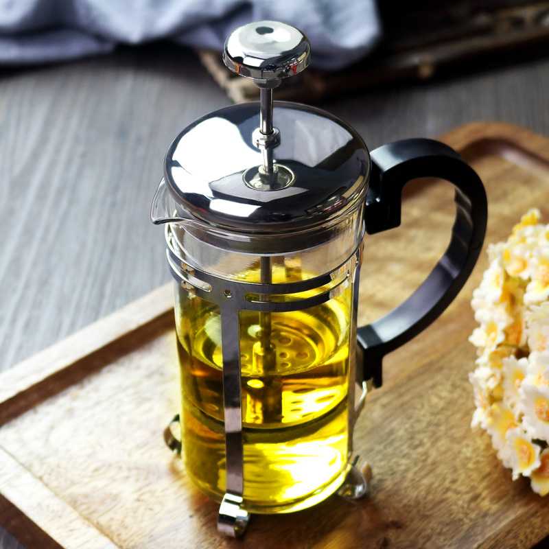 Jual YoLife Glass Kettle French Press Coffee Tea Maker Pot 600ml