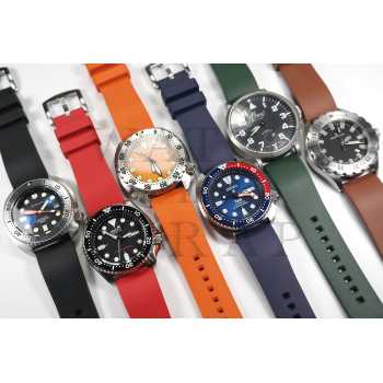 Premium Grade Fluorine Rubber Diver Watch Strap 20mm 22mm 24mm FLUORO