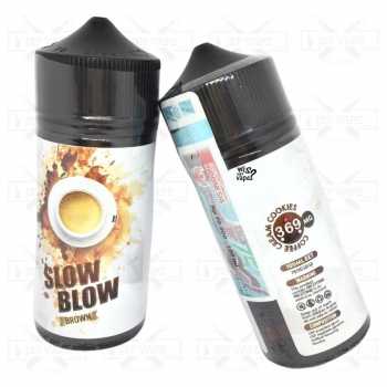 Slow Blow Brown 100ml - Coffee Cream Cookies Liquid Vape Freebase - 6m
