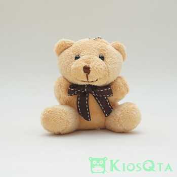gantungan kunci teddy bear beruang krem small lucu