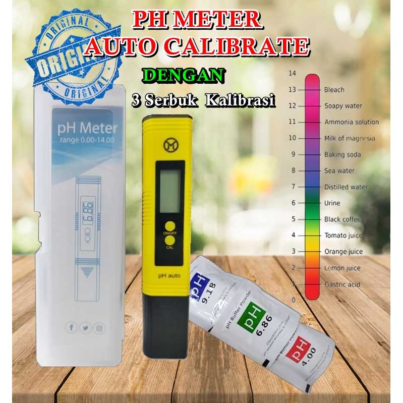 Jual PH Meter Auto Calibrate / Kalibrasi Otomatis 3 Serbuk