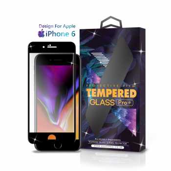Tempered Glass iPhone 6 Full Cover Black - Premium Glass Pro