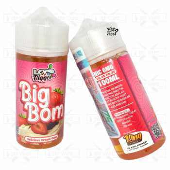 LCV Big Boom Cream Cake Strawberry 100ml - Liquid Vape Freebase - 3mg