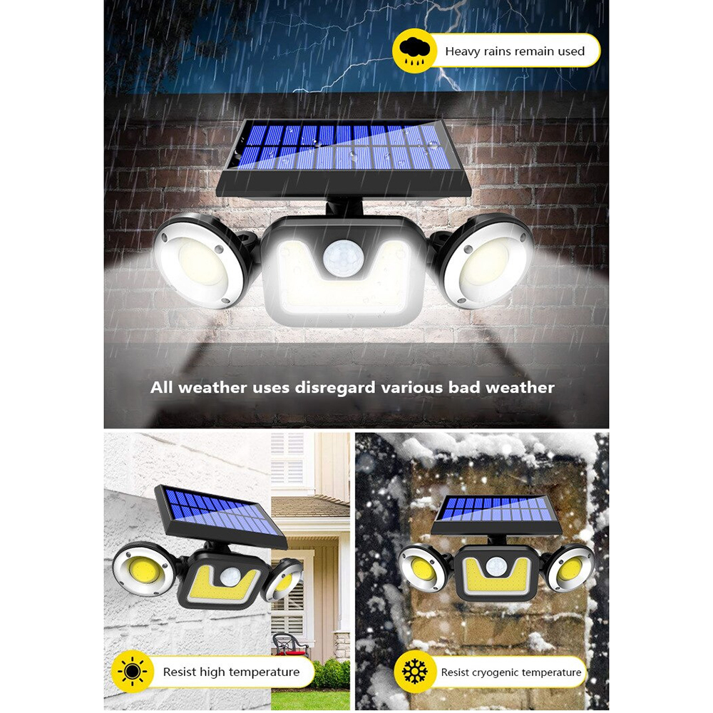 Choifoo Lampu Dinding Solar Sensor Gerak IP65 83 COB LED Cool White - TG-TY051
