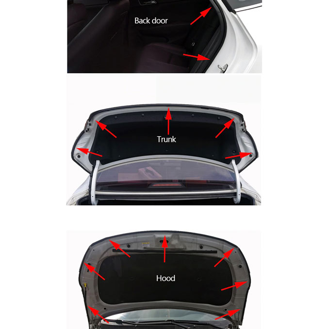 SEAMETAL Rubber Strip Dekorasi Pintu Mobil Soundproof Anti Dust - NP300
