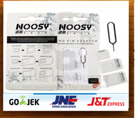 Noosy Sim Adaptor / Adapter 3in1 + Pin / Ejecter