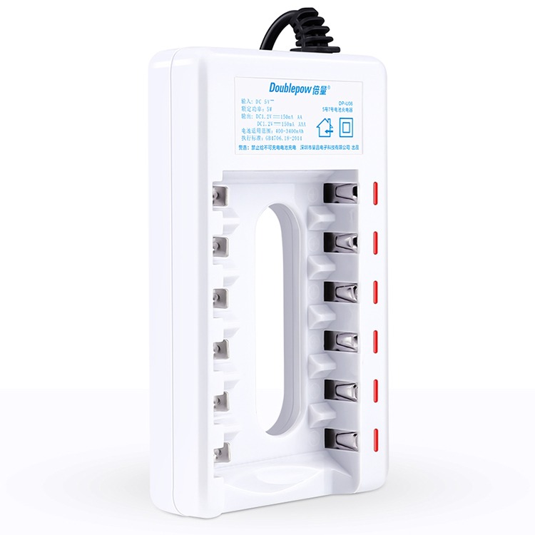 Doublepow Charger Baterai Rechargeable 6 Slot AA AAA with AA AAA 6 PCS - DP-U06