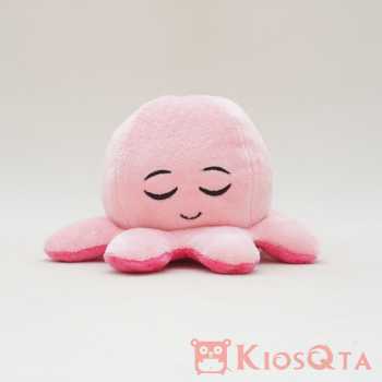 boneka reversible octopus gurita bolak balik dua warna pink maroon