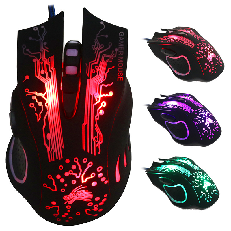 iMICE Mouse Gaming USB Wired 3200 DPI dengan LED RGB - X13