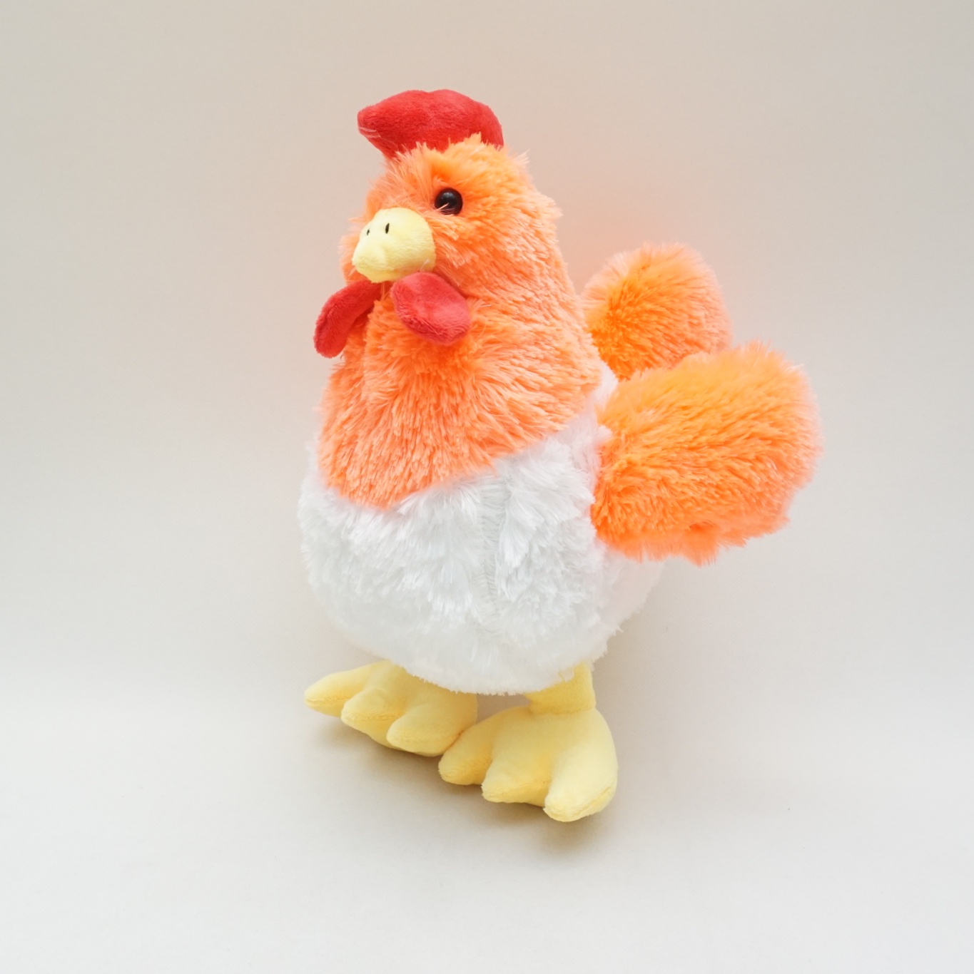 boneka ayam lucu orange putih bisa bersuara medium NOV