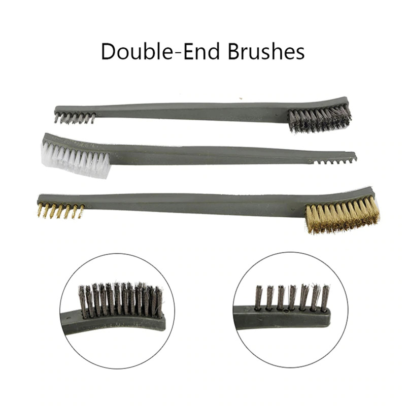 CS Force Sikat Stainless Steel Wire Brush 3 PCS with Pick Set 4 PCS - CS7
