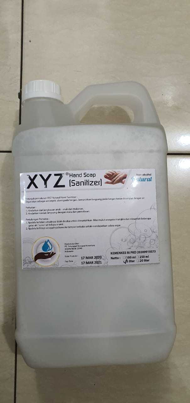 XYZ HAND SOAP SANITIZER 5 LITER