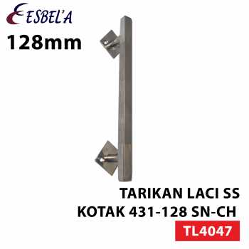 Tarikan Laci/Lemari/Jendela Stainless Kotak 431-128 SN-CH TL4047