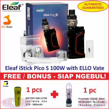 Eleaf iStick Pico S 100W Vaporizer with ELLO Vate Kit - Siap Ngebul