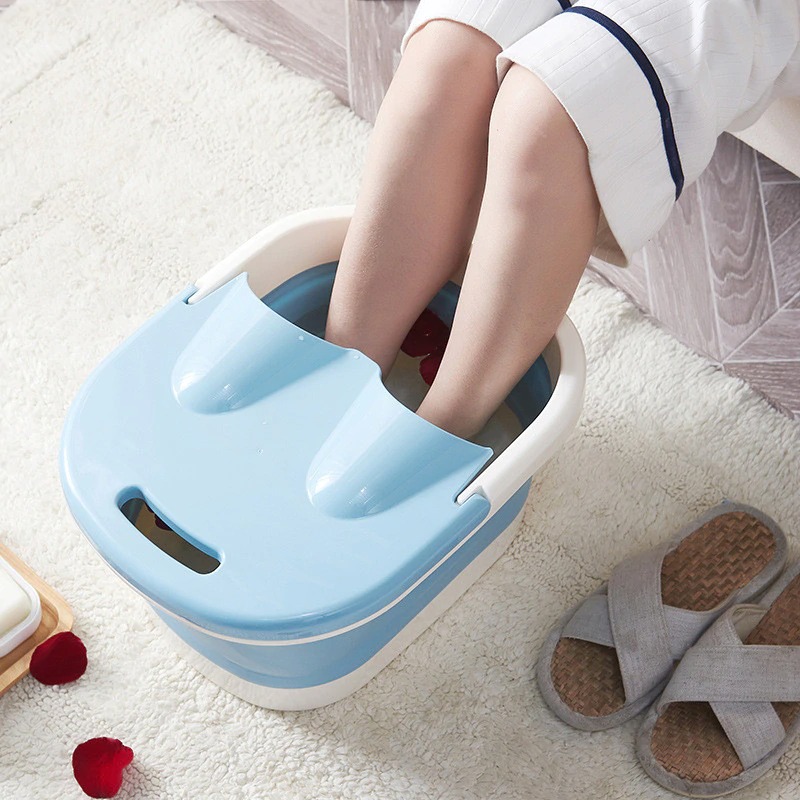 Mrosaa Ember Pijat Kaki Folding Foot Wash Tub SPA Sauna Massage Bucket - 7981