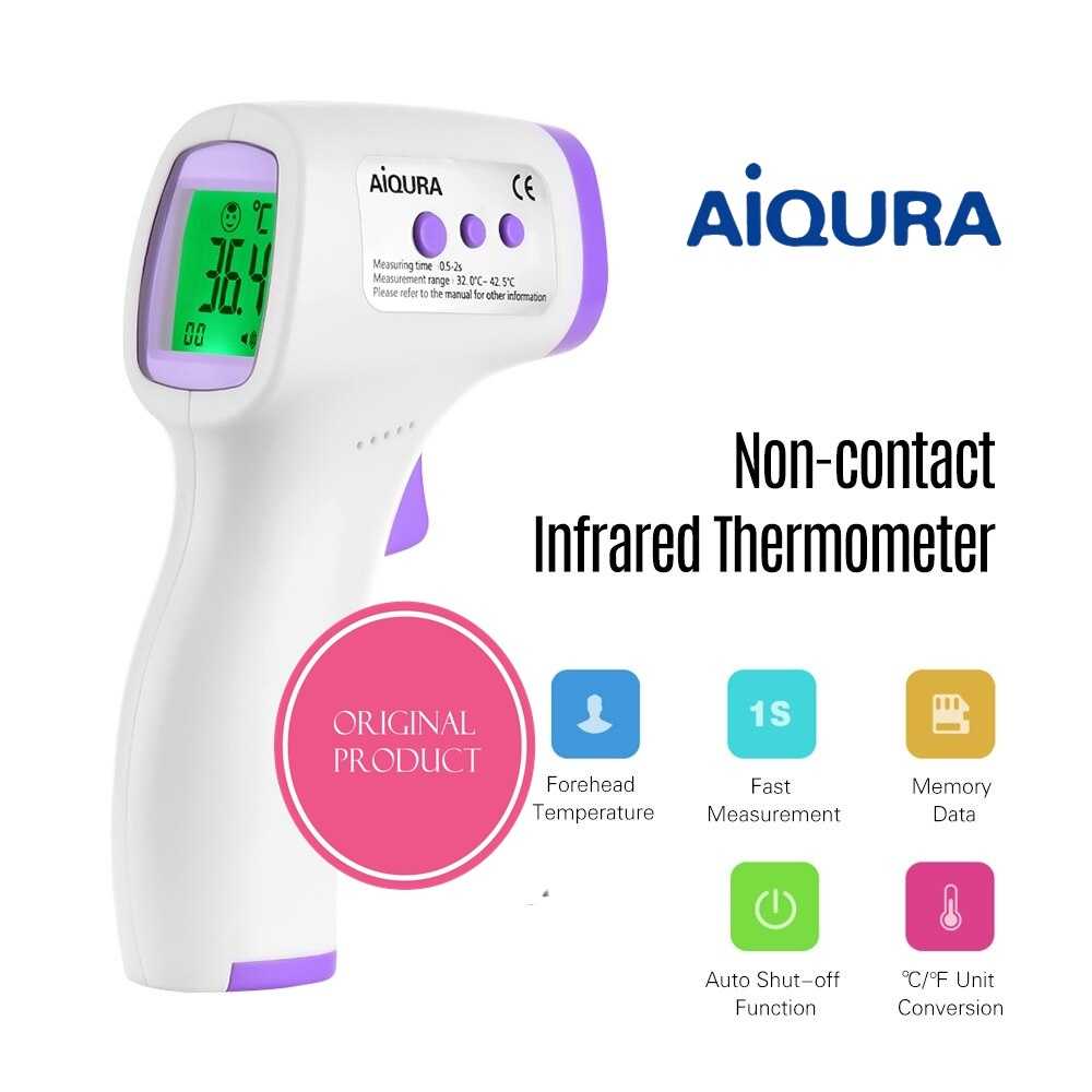 Jual AiQURA Infrared Thermometer Digital Non Contact AD801