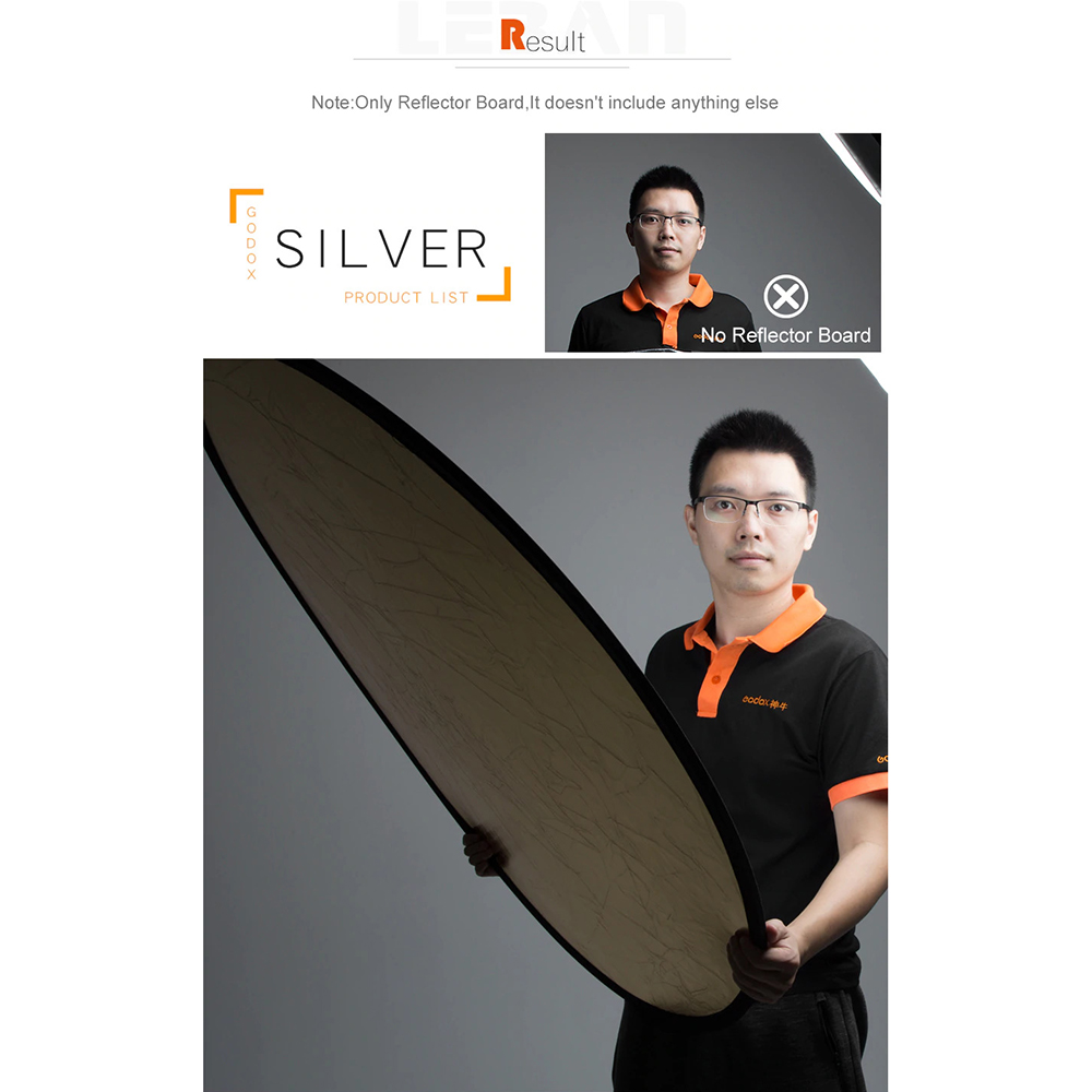 Godox Reflektor Cahaya Fotografi Studio 5in1 Diffuser Foldable 110cm - RFT-05