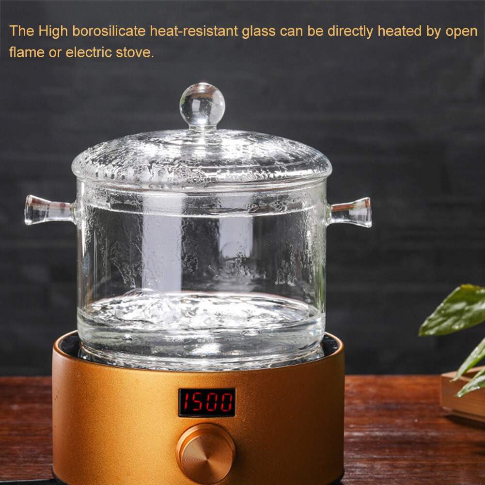 One Two Cups Panci Kaca Glass Cooking Pot Tahan Panas Api 16cm - YWJ-1265