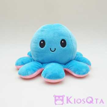 boneka reversible octopus gurita bolak balik dua warna pink biru M