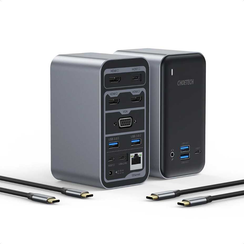 Jual CHOETECH Docking Station 15 in 1 USB Type C Hub HUBM21