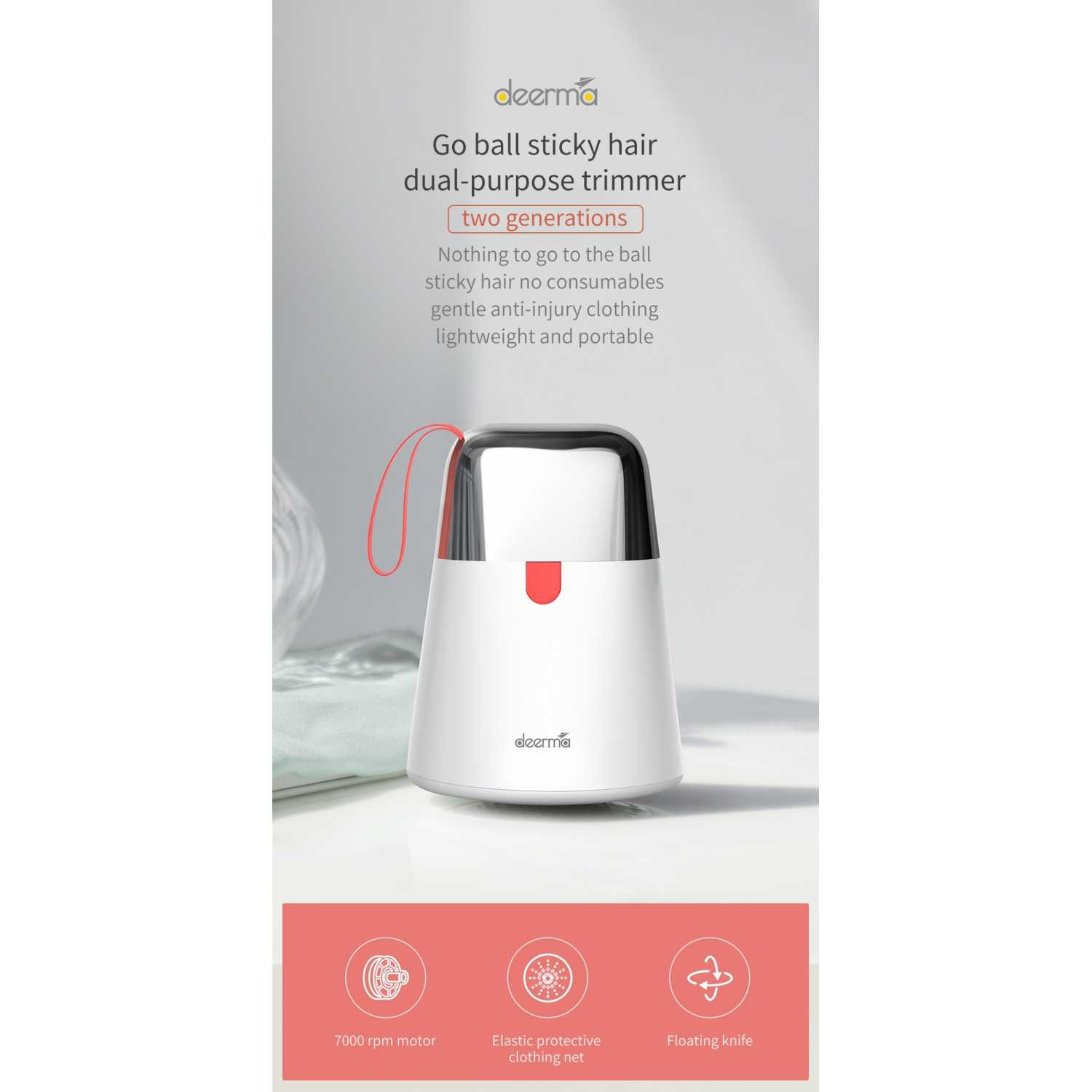 Jual XIAOMI DEERMA Rechargeable Lint Remover 2nd Generation