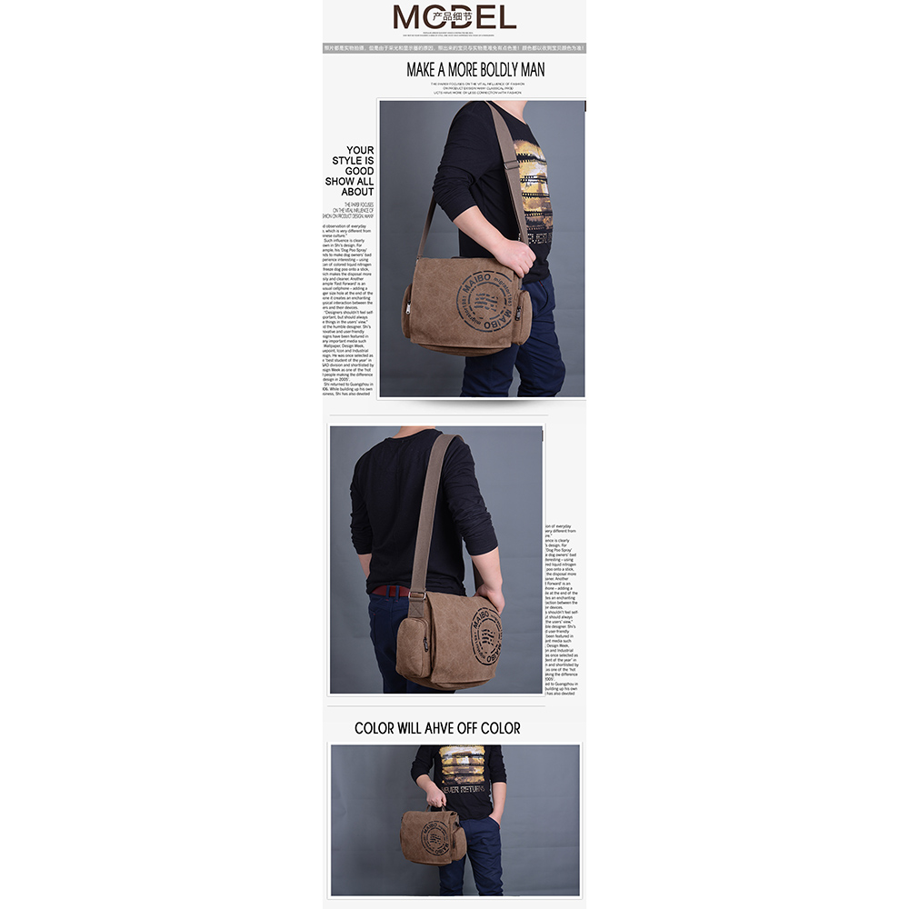 Maibo Manjianghong Tas Selempang Pria Messenger Bag Canvas Printing - 1124