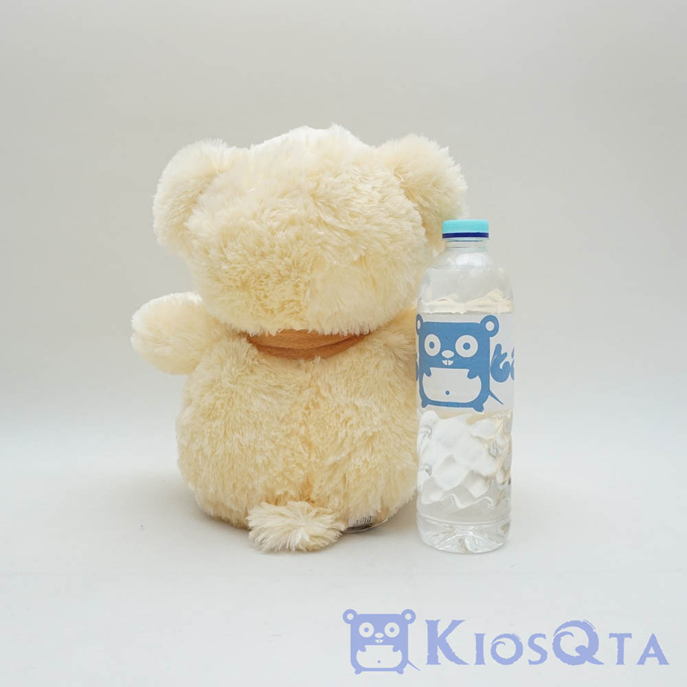 boneka teddy bear krem syal coklat medium JAN