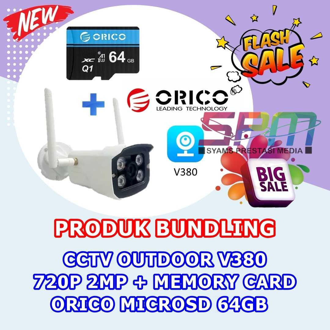 Jual CCTV OUTDOOR V380 720P 2MP MEMORY CARD ORICO MICROSD 64GB