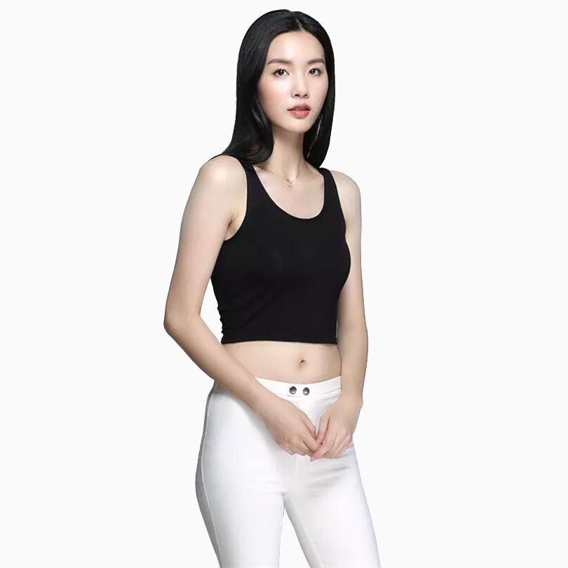 Tanktop Singlet Dalaman Cropped Wanita Gaya Korea - Jfashion Zanna