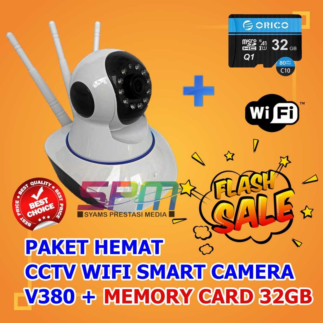 Jual CCTV Baby Cam V380 720P 2MP + MEMORY CARD ORICO MICRO SD