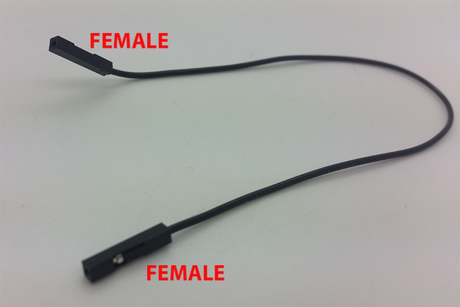 FEMALE + FEMALE Socket kabel 1 pin / Kabel jumper