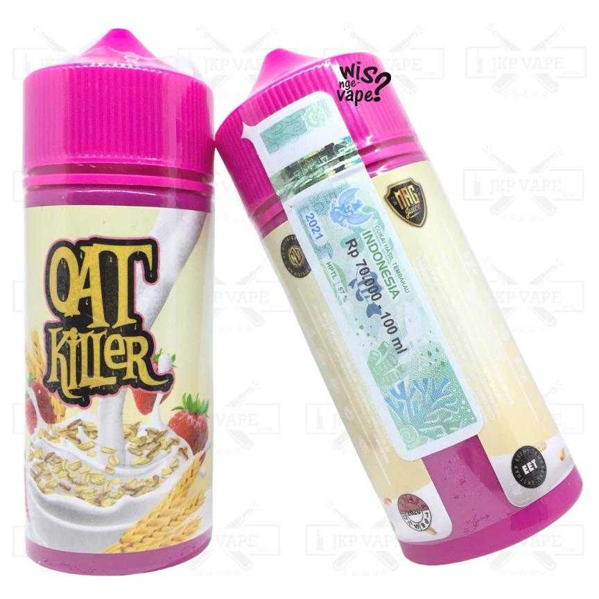 Jual Oat Killer Strawberry Oat Milk 100ML Liquid Vape Freebase