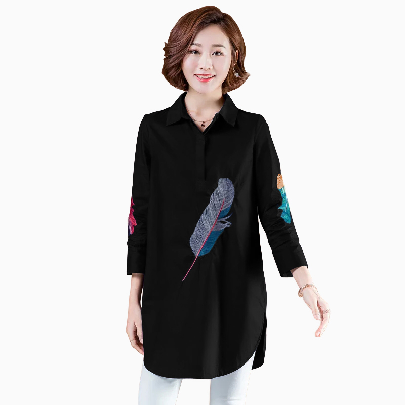 Tunik lengan 7/8 wanita gaya korea variasi sablon - Jfashion Lethesia