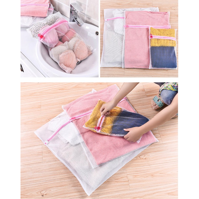 Jual Tempat Baju Kotor Jaring Laundry Bag Net Zipper Resleting