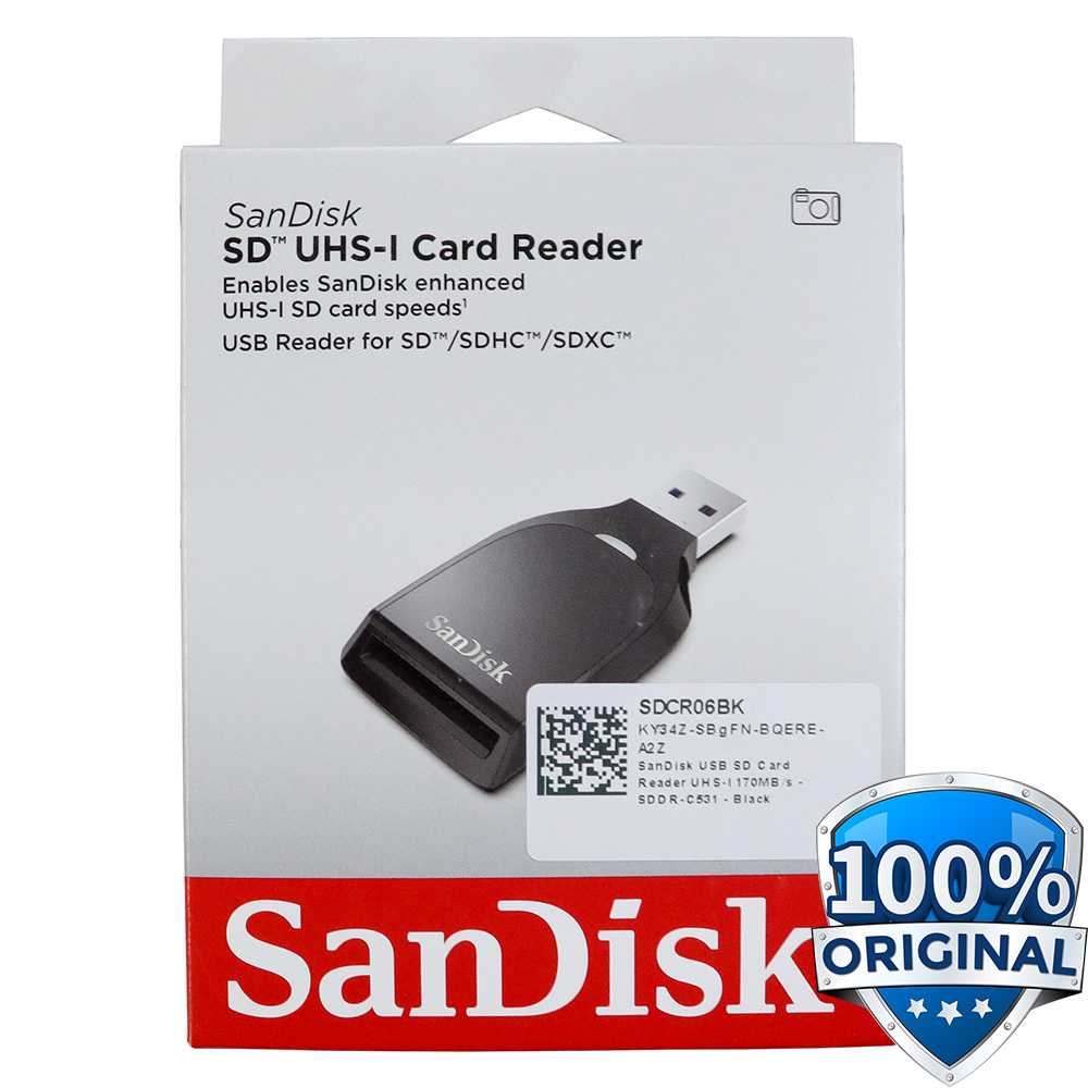 Jual SanDisk USB SD Card Reader UHSI 170MB/s SDDRC531
