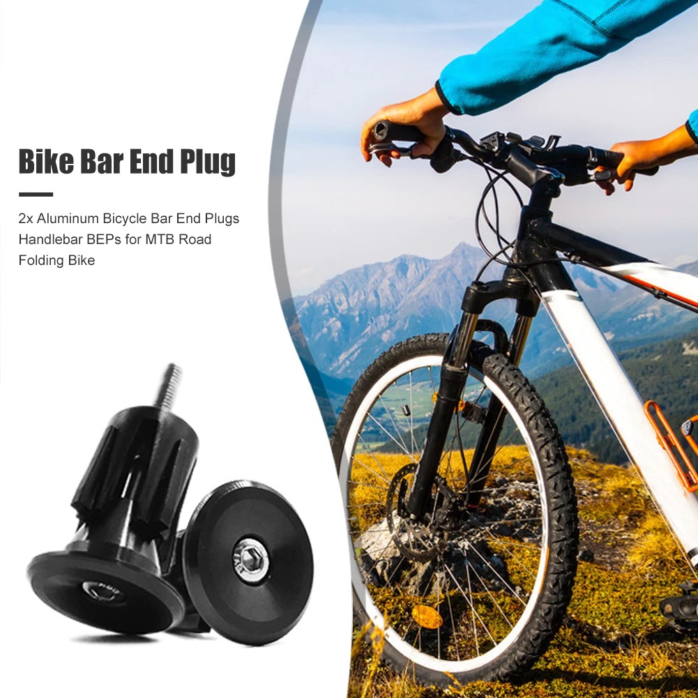 SPGOOD Penutup Karet Setang Sepeda Aluminium Bar End Plugs 2 PCS - CL84