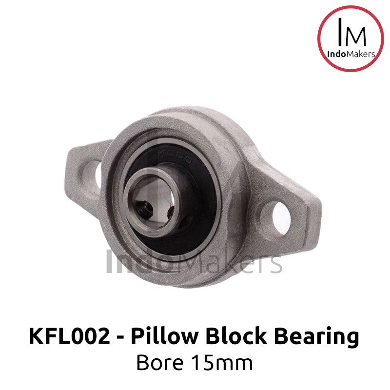 Jual KFL002 Pillow Block Bearing 15mm Inner Diameter / Bore
