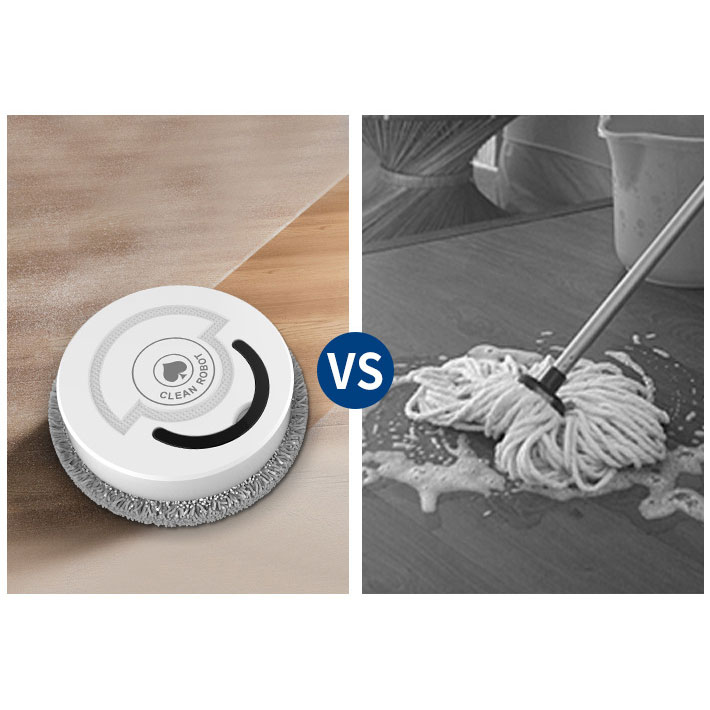 CLEAM Robot Pel Sapu Lantai Microfiber Intelligence Dust Mop - TDJ-08
