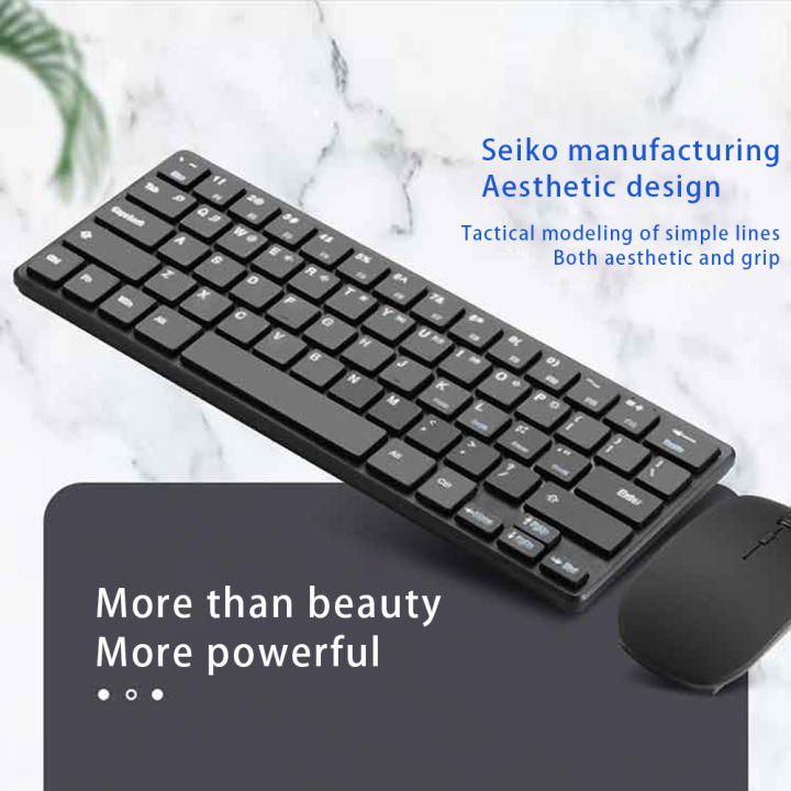 Kimsnot Set Keyboard Mouse Wireless Mini 2.4GHz Portable Ergonomic - KM-911