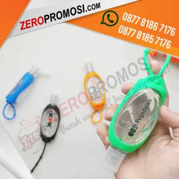 Holder Gantungan Hand Sanitizer Oval Custom Cetak Logo Promosi