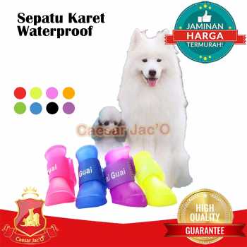 Sepatu Karet Anti Air Anjing Kucing Hewan Pet Dog Cat Shoe Waterproof