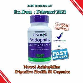 Natrol Acidophilus 60 Capsules Digestive Health Probiotic