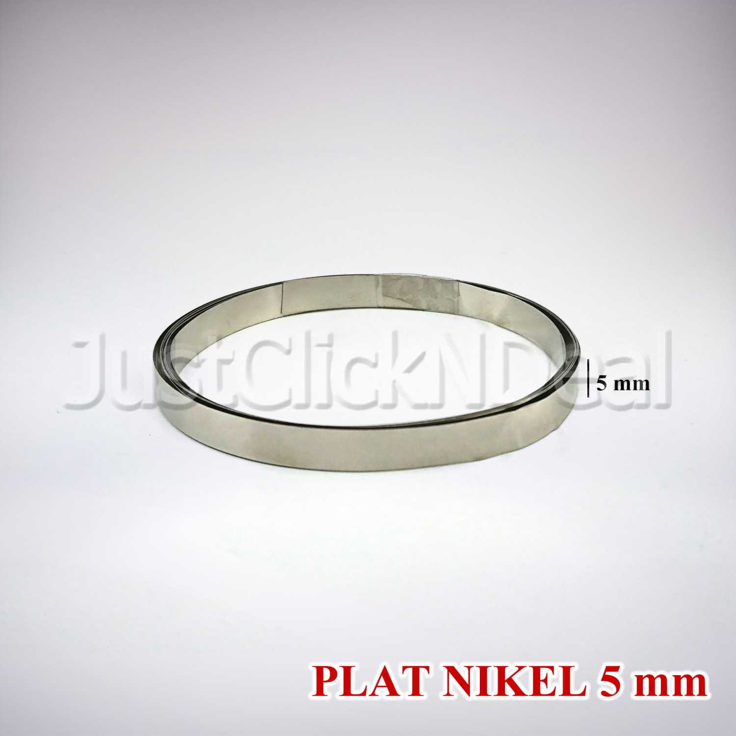 Plat Nikel Murni 5 mm 1 meter Untuk DIY Baterai Pack 18650