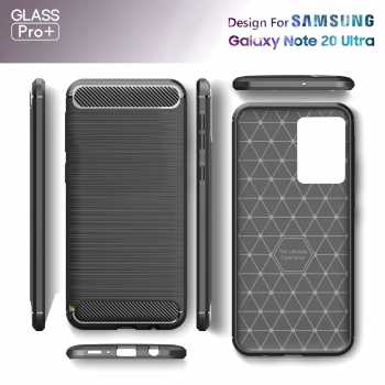 Jual Premium Carbon Case Samsung Galaxy Note 20 Ultra Black