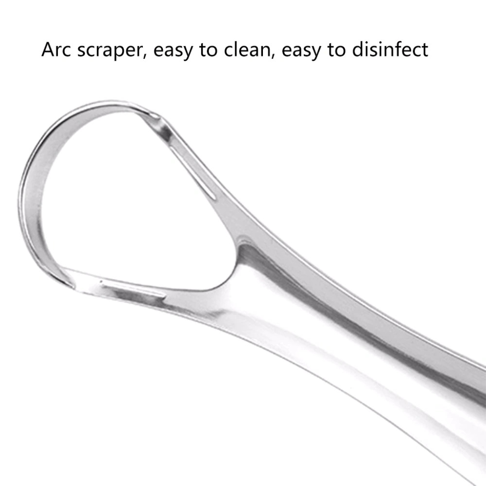 FourSoft Pembersih Lidah Tongue Oral Scraper Cleaner Stainless Steel - LO13