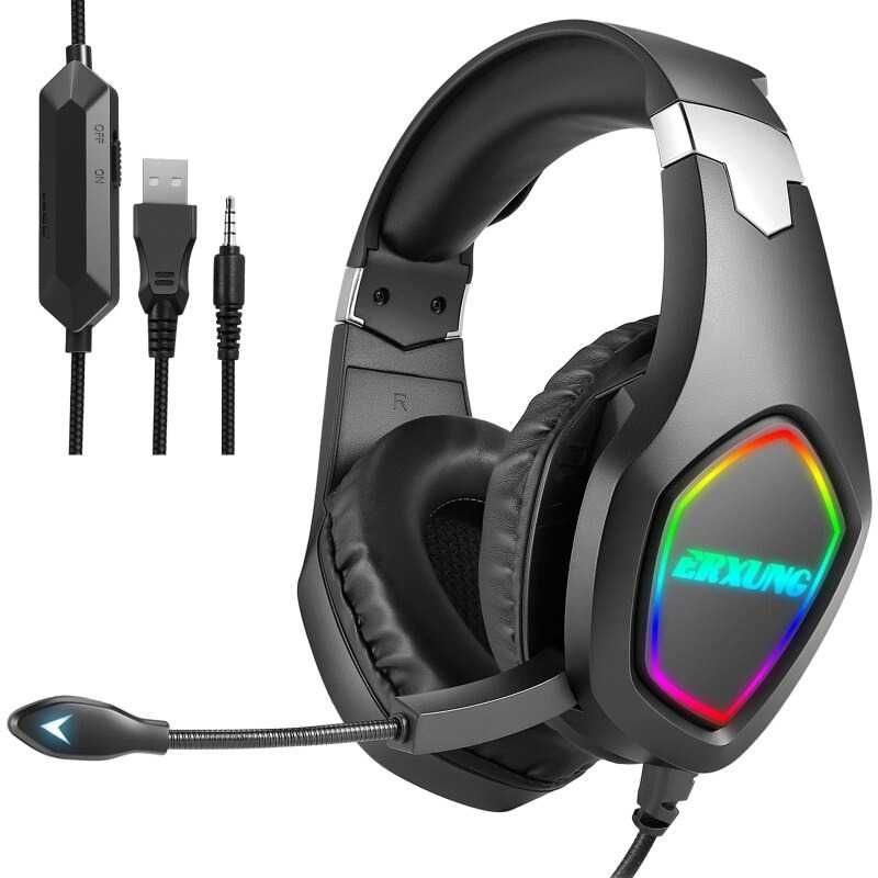 Jual ERXUNG Gaming Headphone Headset Super Bass RGB LED with Mic