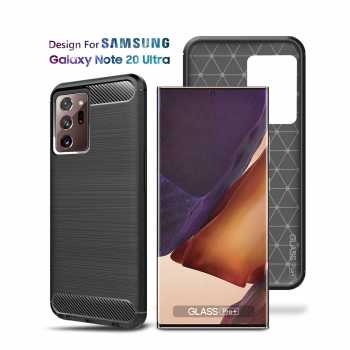 Jual Premium Carbon Case Samsung Galaxy Note 20 Ultra Black