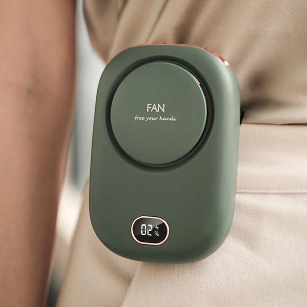 Alloet Kipas Angin Portable Model Kalung Leher Neck Fan 2000mAh - DQ203